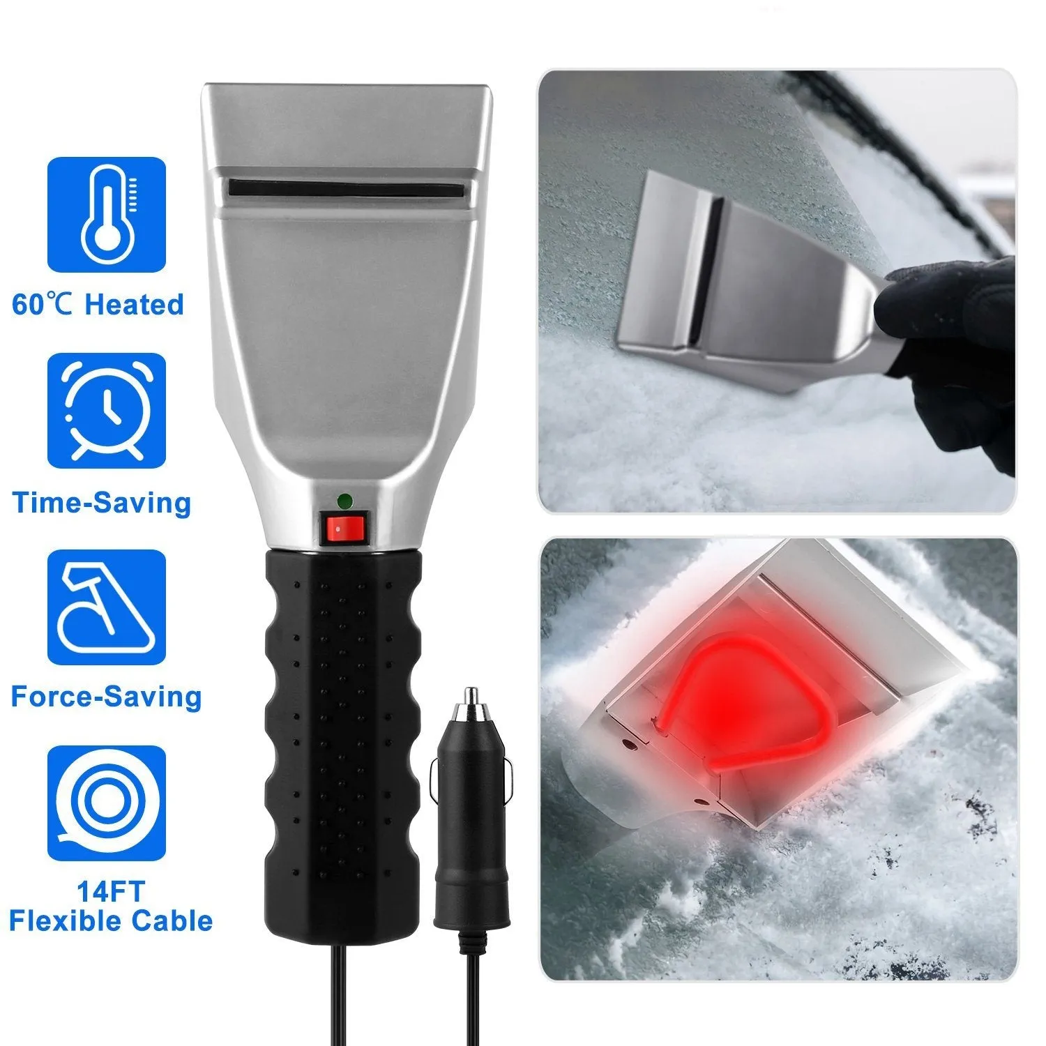 12V Car Electric Heated Ice Snow Scraper