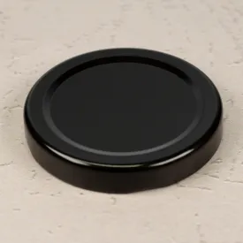 58mm Black Metal Lug Cap with Plastisol Liner