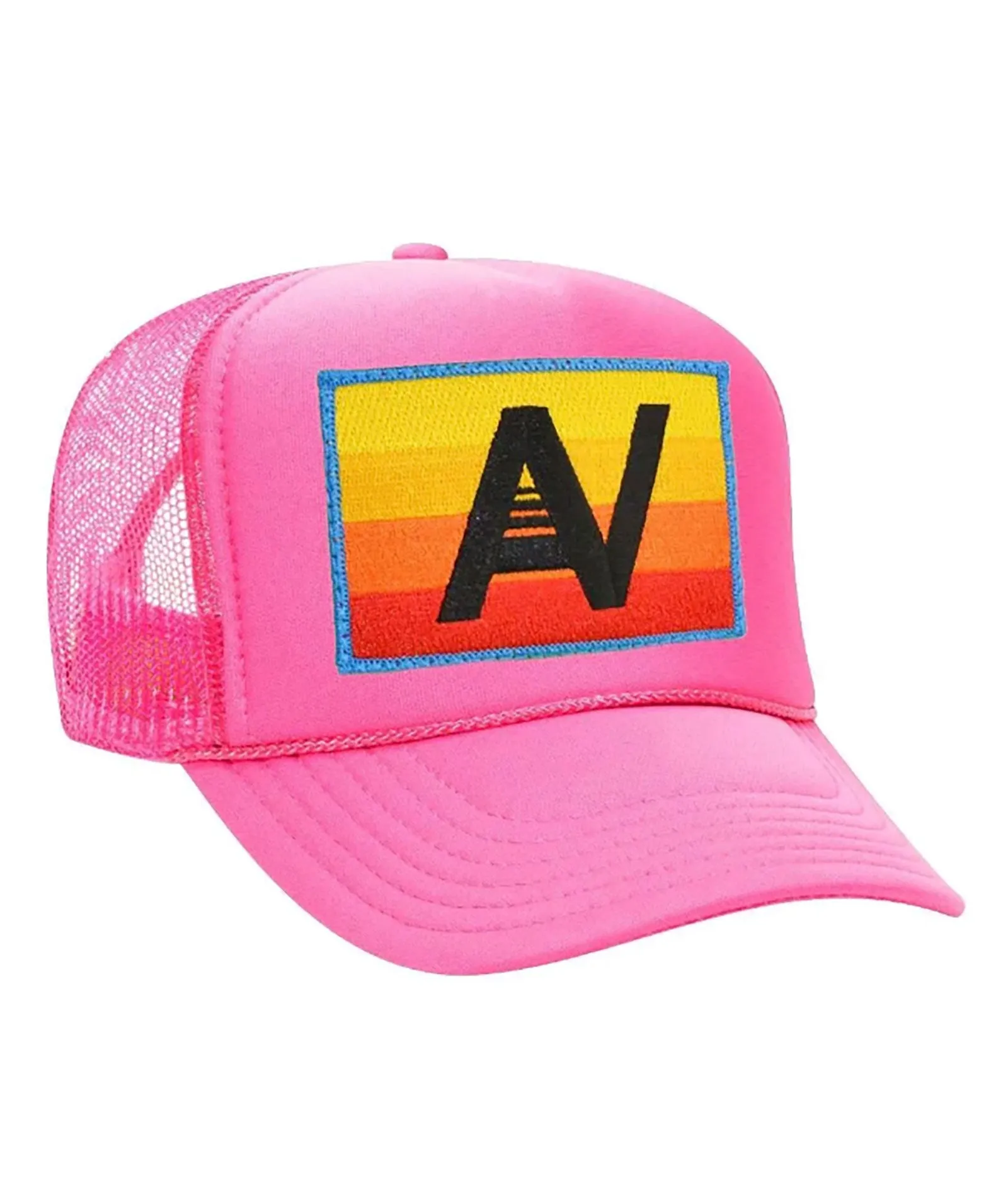 Aviator Nation Logo Rainbow Vintage Trucker