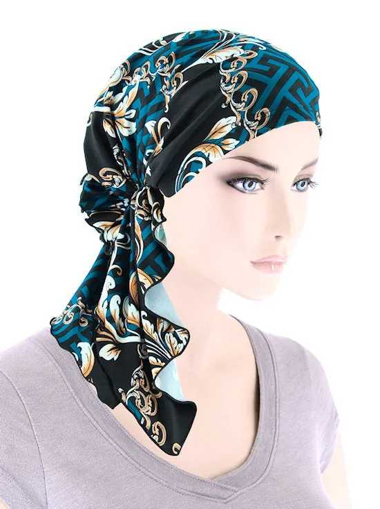 BELLA-861#The Bella Scarf Blue Geo Status