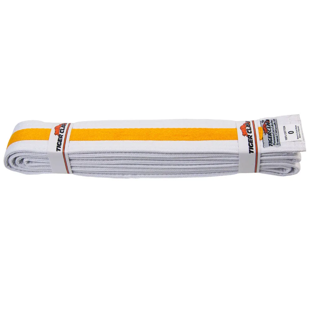 Belt - White with Yellow Stripe