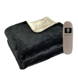 Black Electric Heated Sherpa Throw