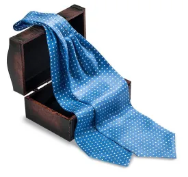 Blue/ White Windsor Dots Ascot - A1694