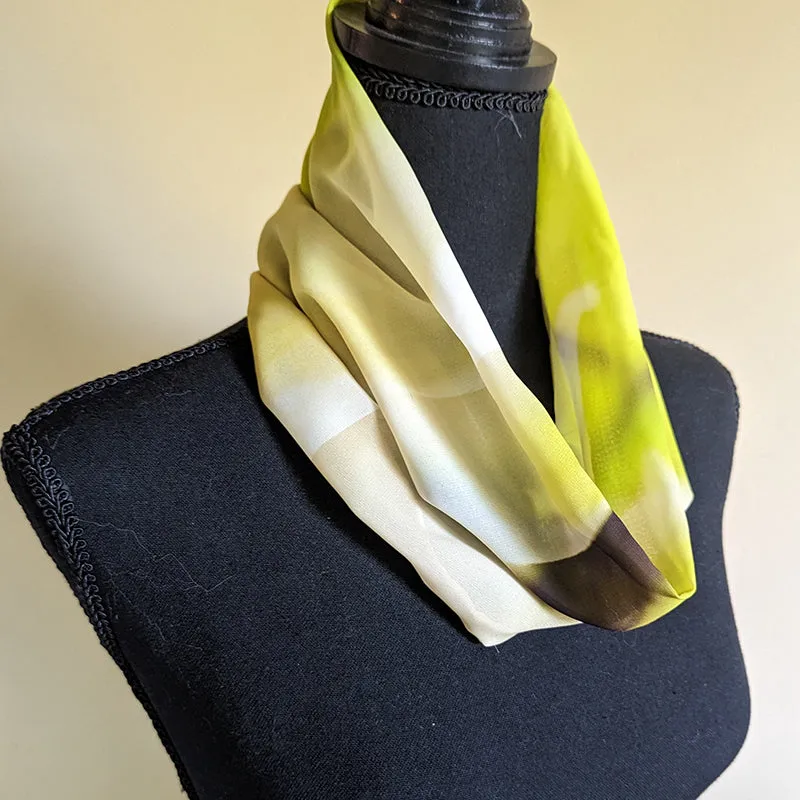 Chiffon Scarf - Lemon-Lime Amaryllis