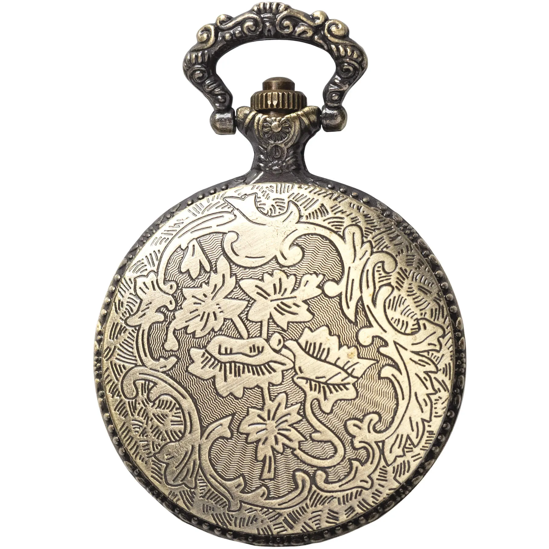 Clear Front Pocket Watch Case - Ant. Imitation Gold