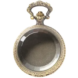 Clear Front Pocket Watch Case - Ant. Imitation Gold