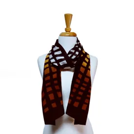 Copper Hand-Painted Mesh Silk Scarf