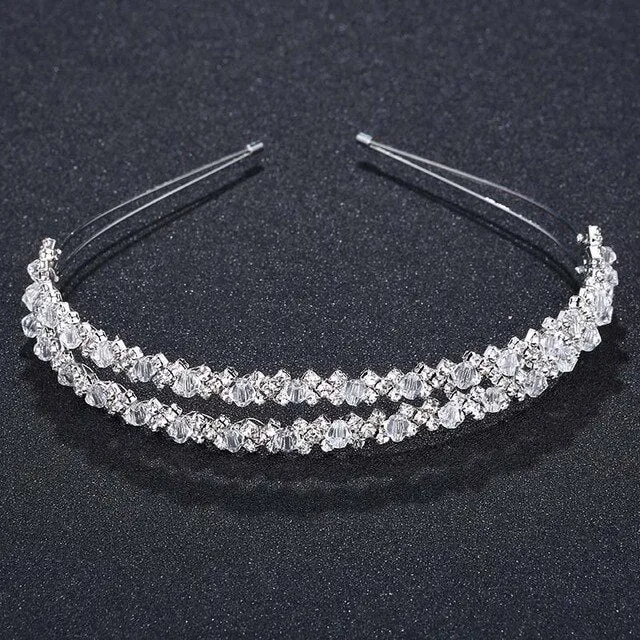 Crystal Rhinestones Hairbands Tiaras Beads Crowns Hair Accessories