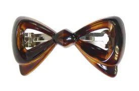 Cut-Out Bow Barrette Tortoise Shell