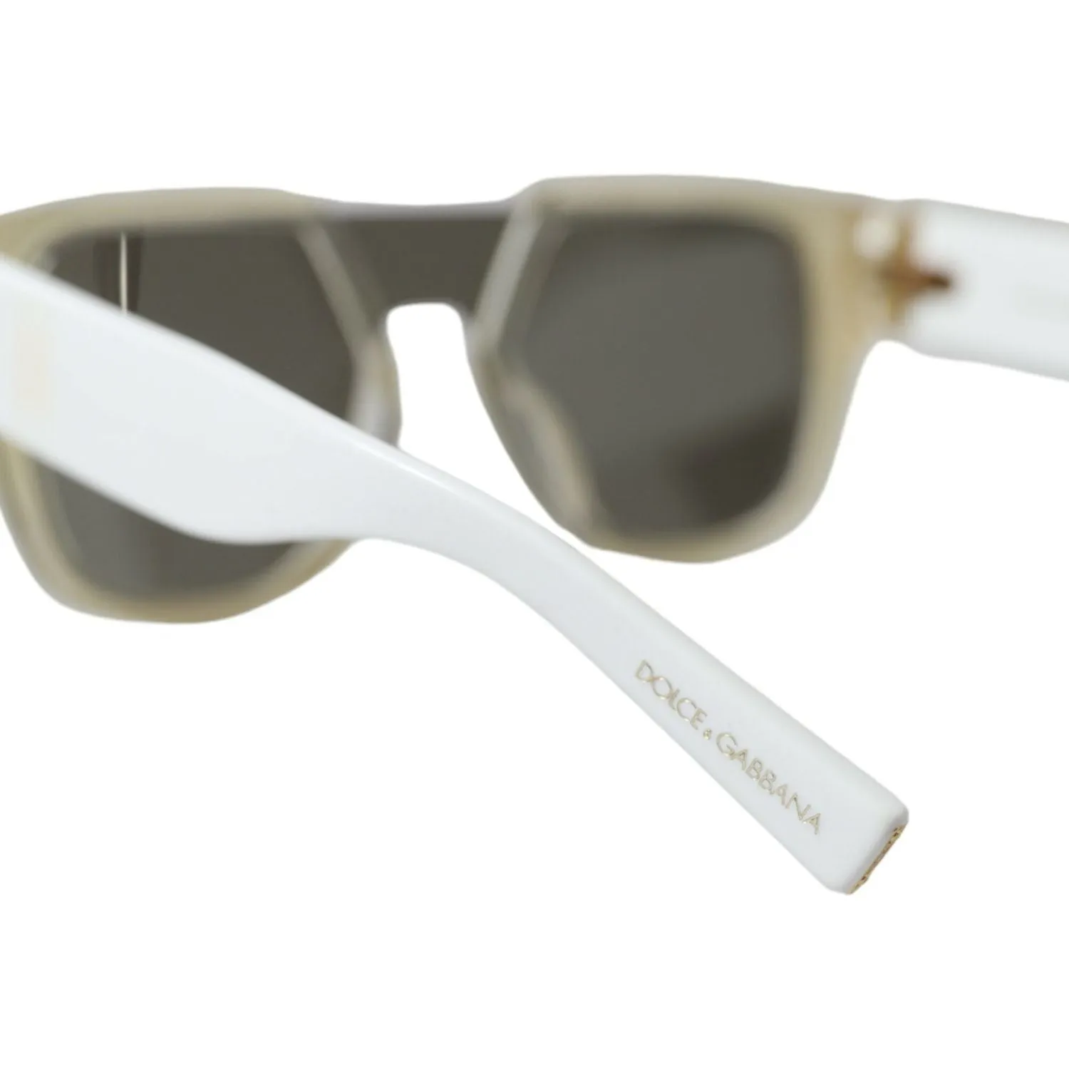 Dolce & Gabbana Chic White Acetate Designer Sunglasses