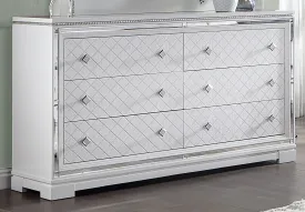 Eleanor Rectangular 6-drawer Dresser White