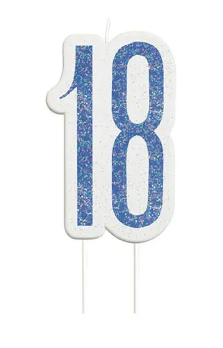 Glitzy 18th Birthday Candle