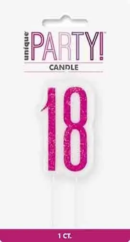 Glitzy 18th Birthday Candle