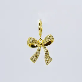 Gold Ribbon Charm CH-117