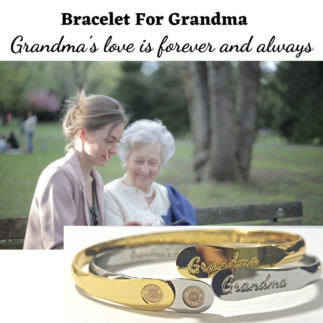 Grandma Bracelets, Engraved Bracelets Grandma’s love is forever & always