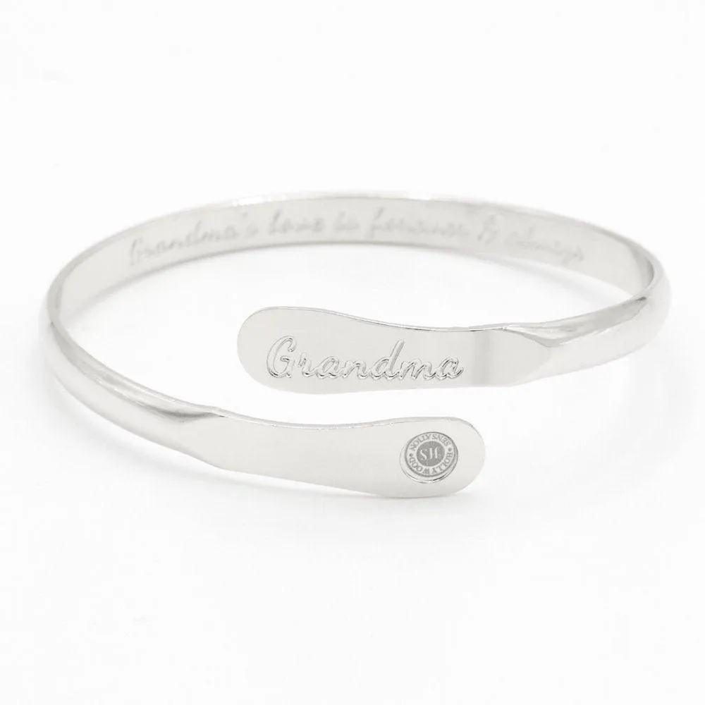 Grandma Bracelets, Engraved Bracelets Grandma’s love is forever & always