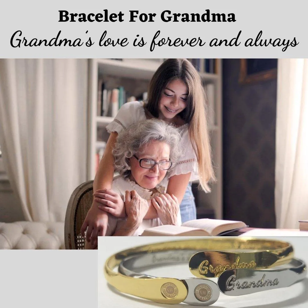 Grandma Bracelets, Engraved Bracelets Grandma’s love is forever & always