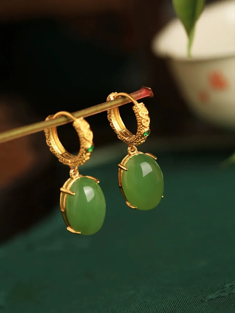 Jade Earrings: Timeless