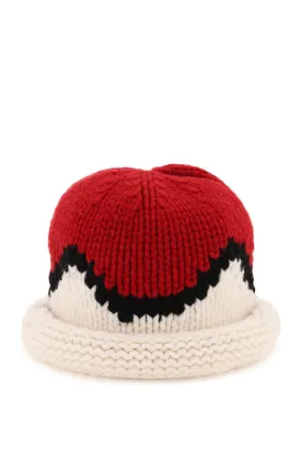 Kenzo jacquard knit beanie hat