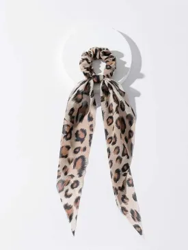 Leopard Scrunchie Scarf