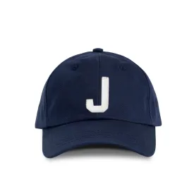 Letter J Baseball Hat Navy