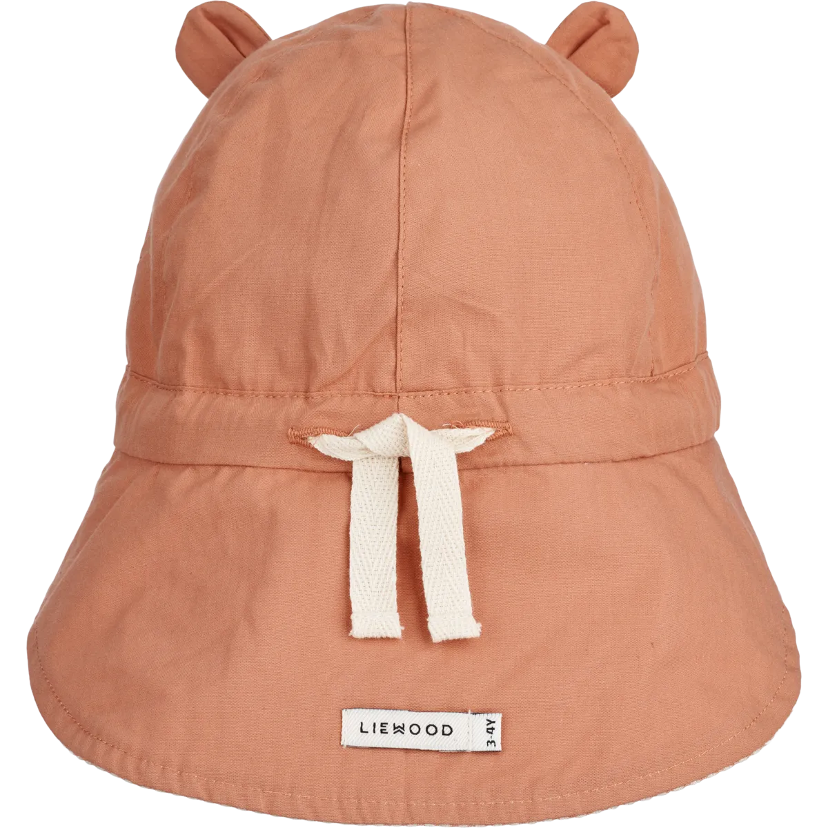 Liewood Gorm Reversible Seersucker Sun Hat with Ears | Y /D Stripe Tuscany Rose /Sandy