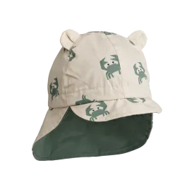 Liewood Gorm Reversible sun hat with Ears | Crab Sandy /Pepppermint