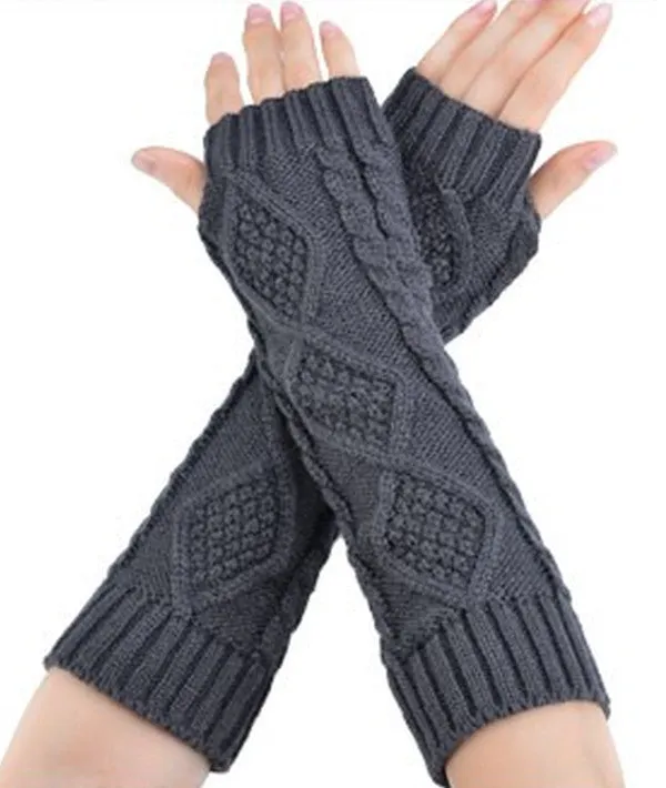 Long Knit Fingerless Gloves | 7 Colors