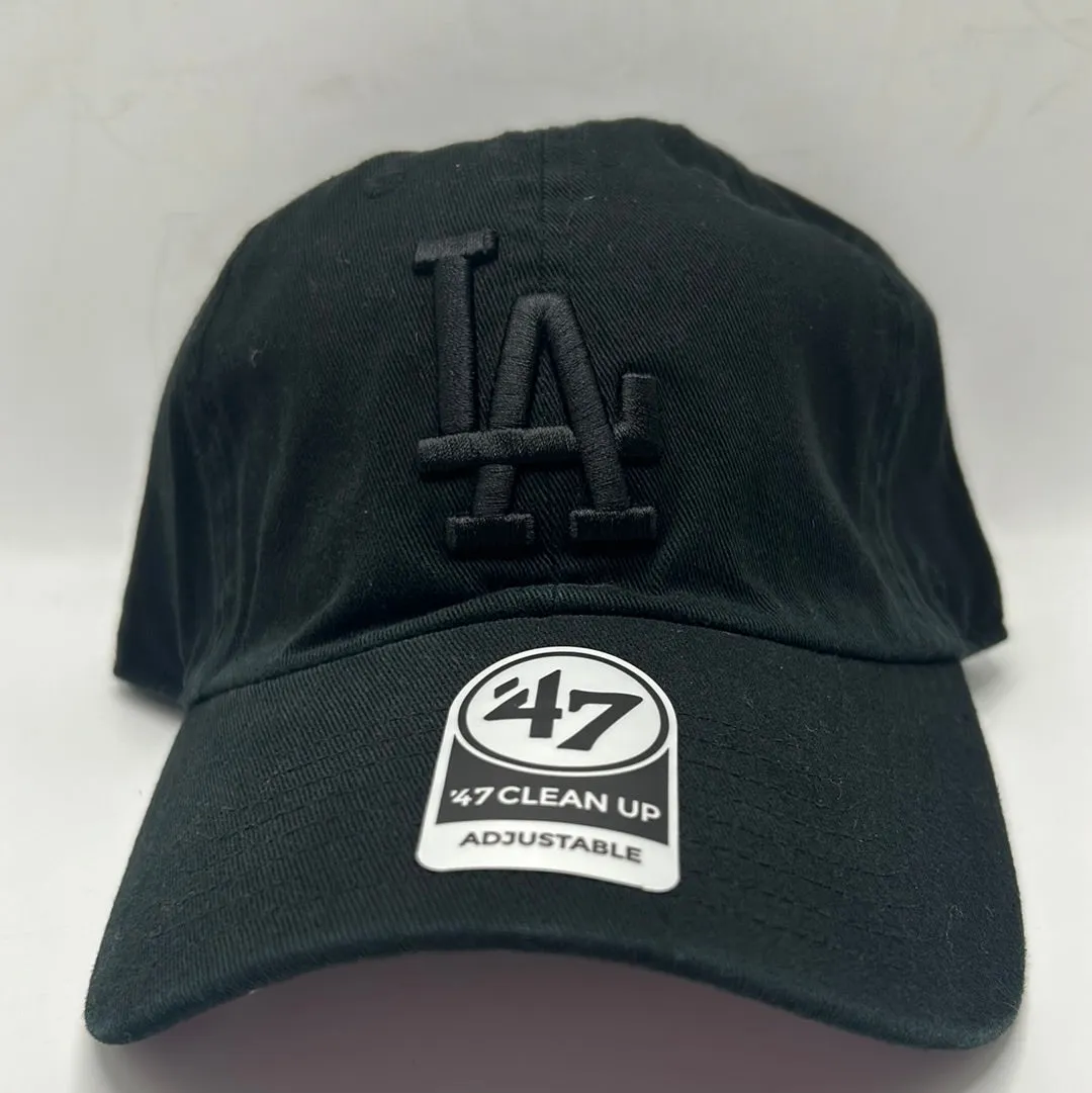 Los Angeles Dodgers MLB 47CleanUp Genuine Merchandise Black Adjustable Hat