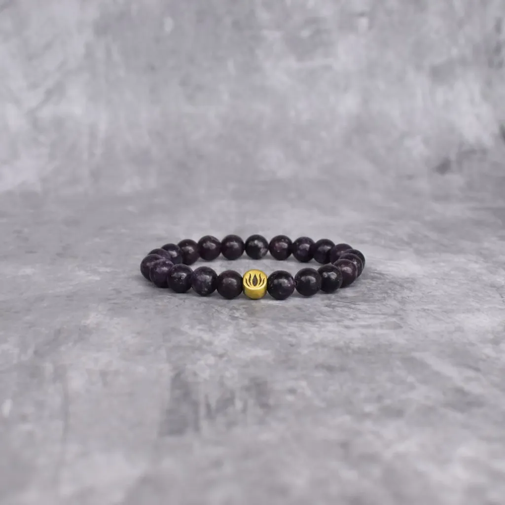 Lotus - Lepidolite Bracelets