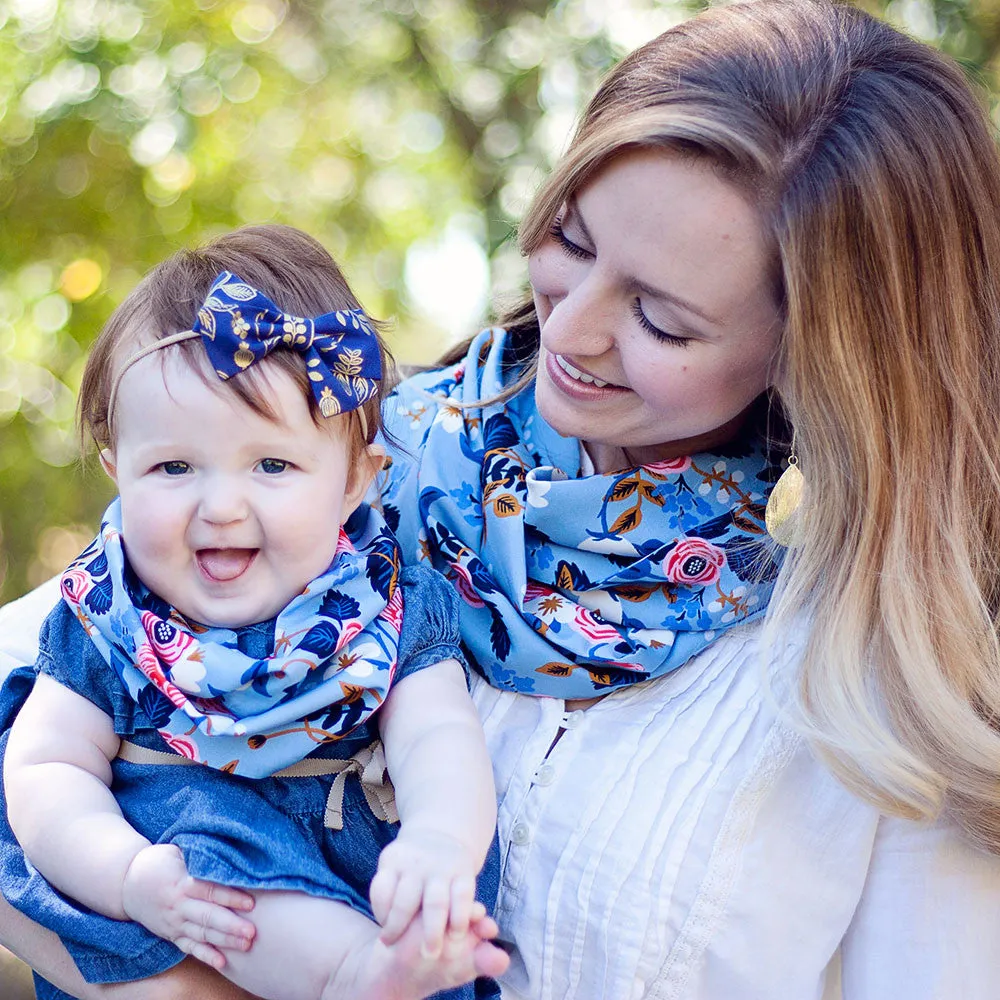 Men's Pocket Square / Birch Floral In Periwinkle