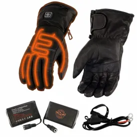 Milwaukee Leather MG7513SET Men’s Heated Winter Gloves for Motorcycle Ski Hunting w/ Battery/Harness Wire and i-Touch