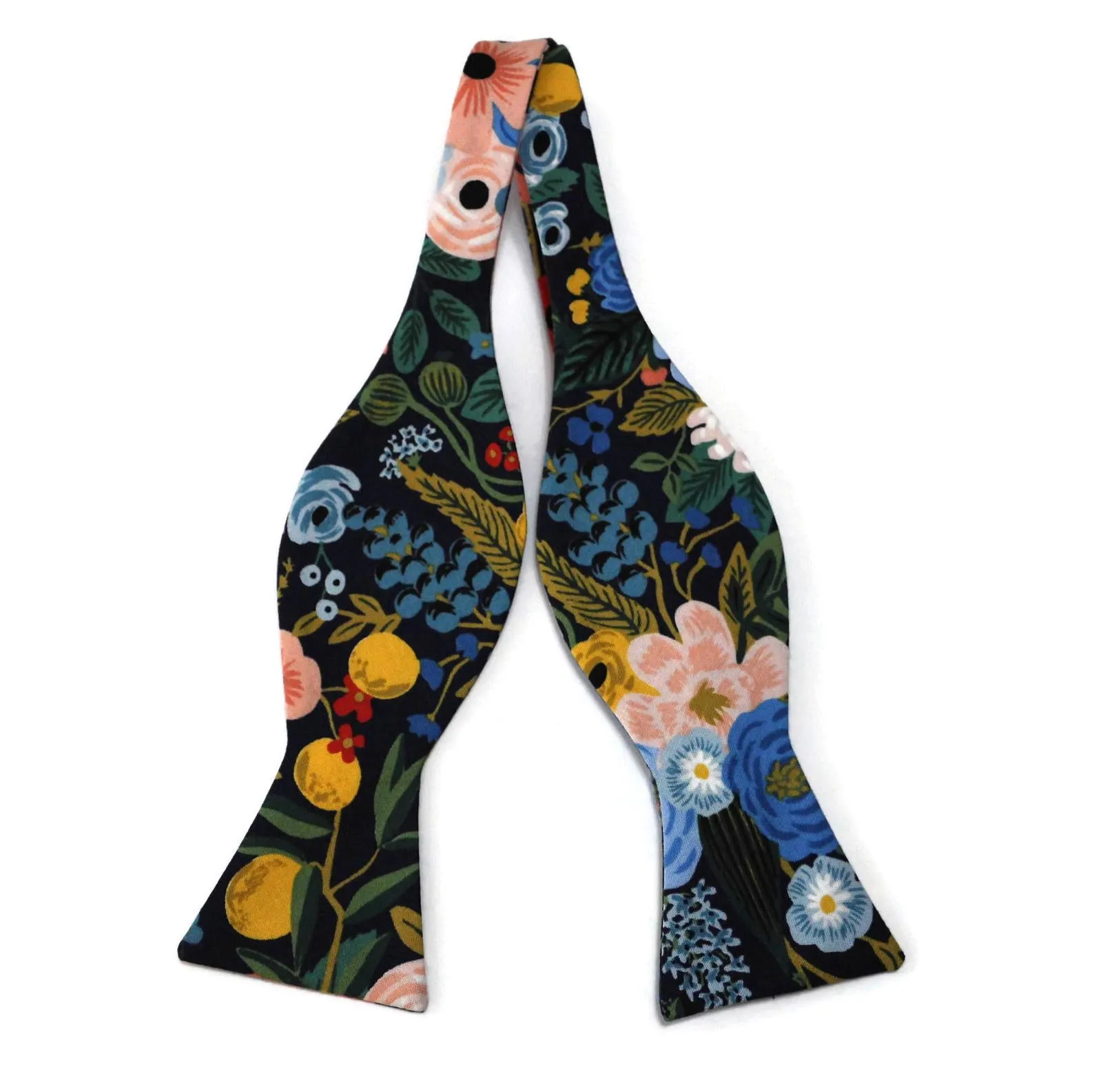 Navy Garden Party Floral Bow Tie