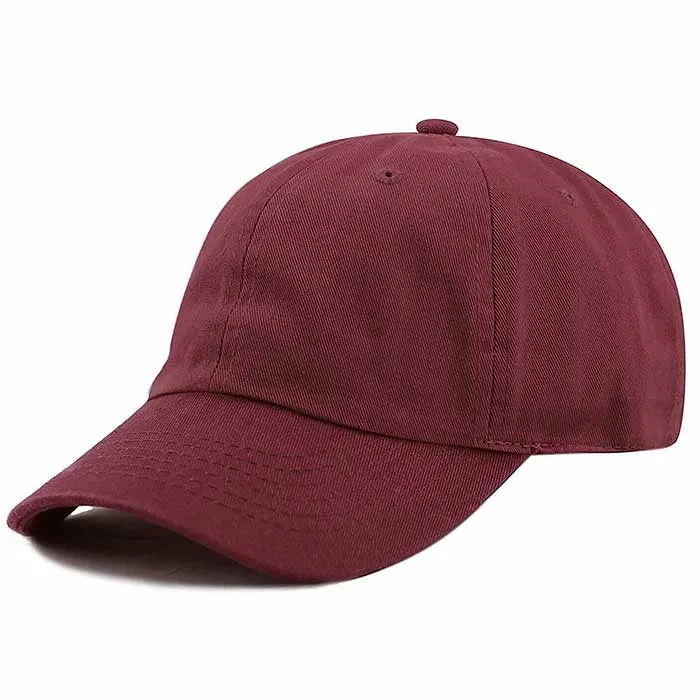 Newhattan 100% Cotton Solid Color SOFT Baseball Caps 1400