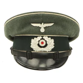 Original Excellent Condition German WWII Wehrmacht Army Heer Infantry EM - NCO Visor Cap - Size 54