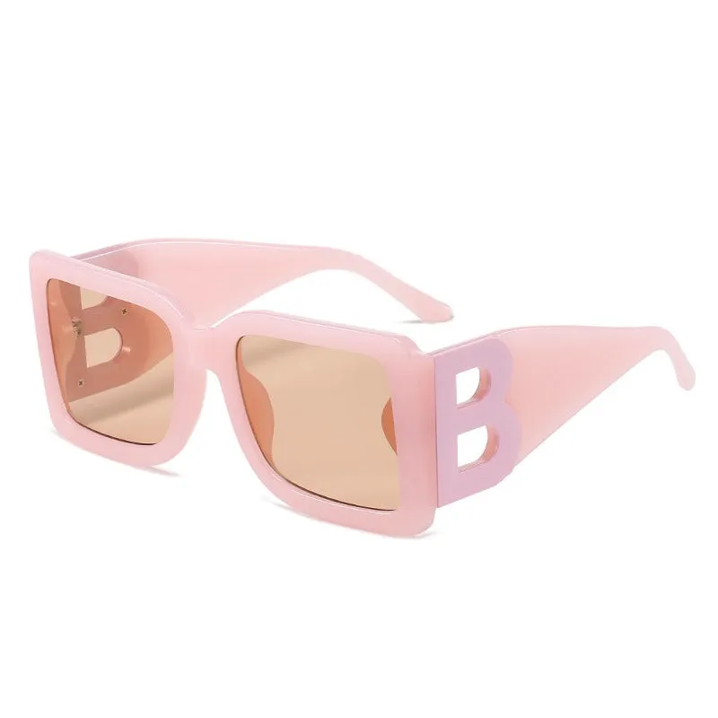 Pre Order:  Large Square Frame B Motif Sunglasses