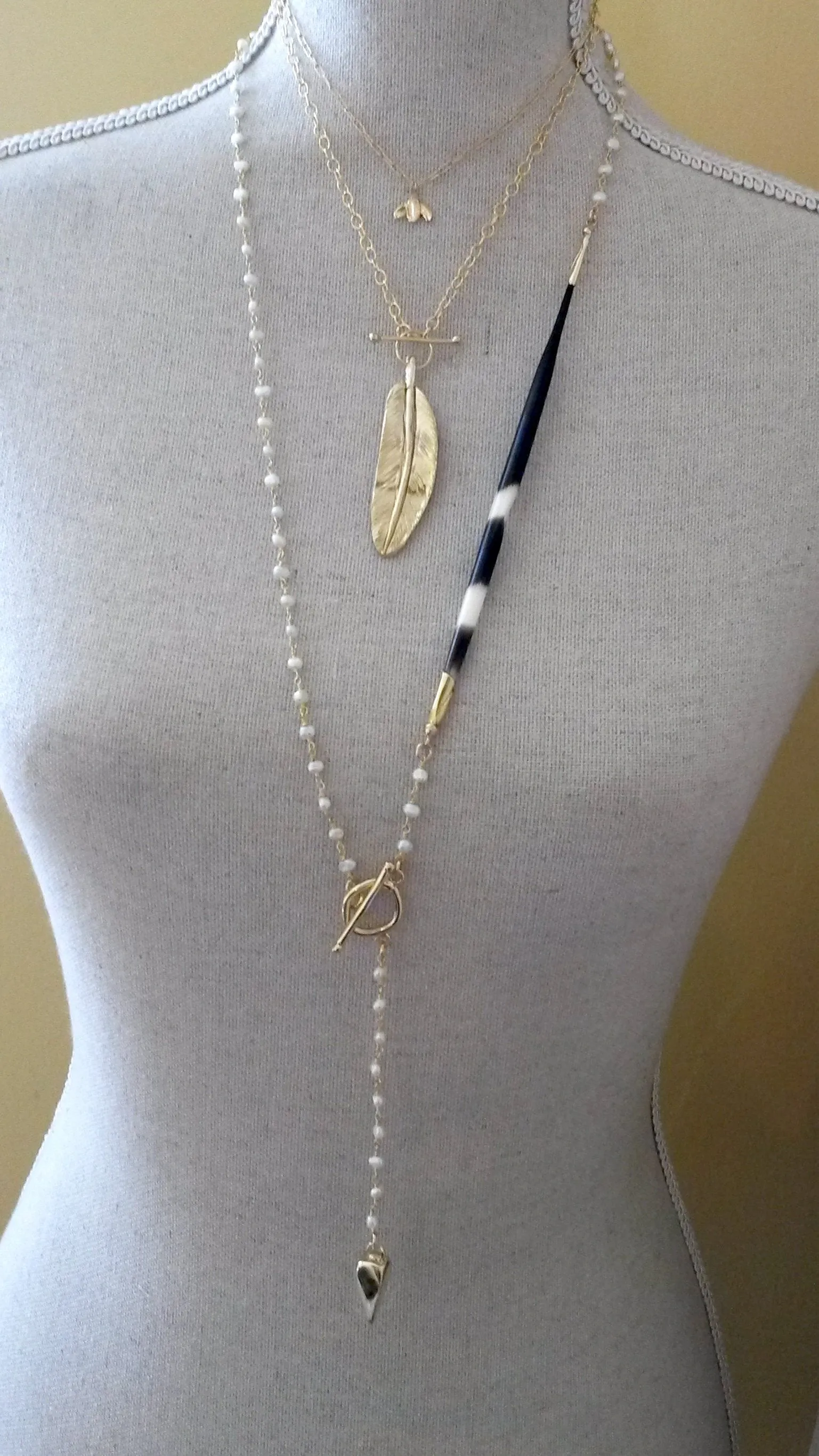 Quill Lariat Necklace