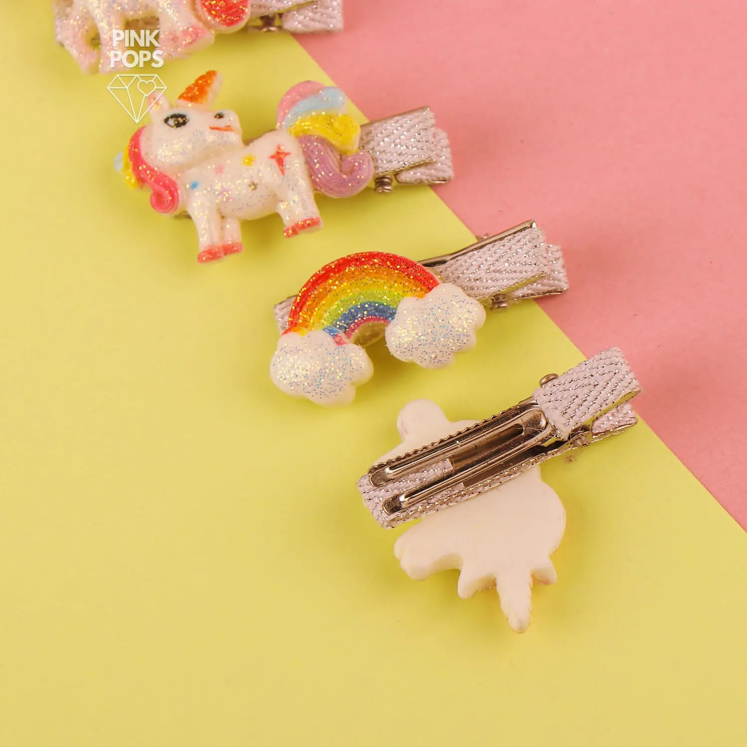 Rainbow Unicorn Hair Clips