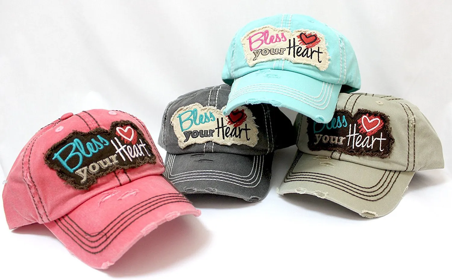 Rose "BLESS YOUR HEART" Women's Cap w/ <3 Detail