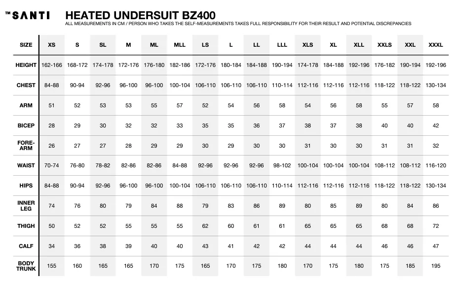 Santi Heated BZ400 Undersuit