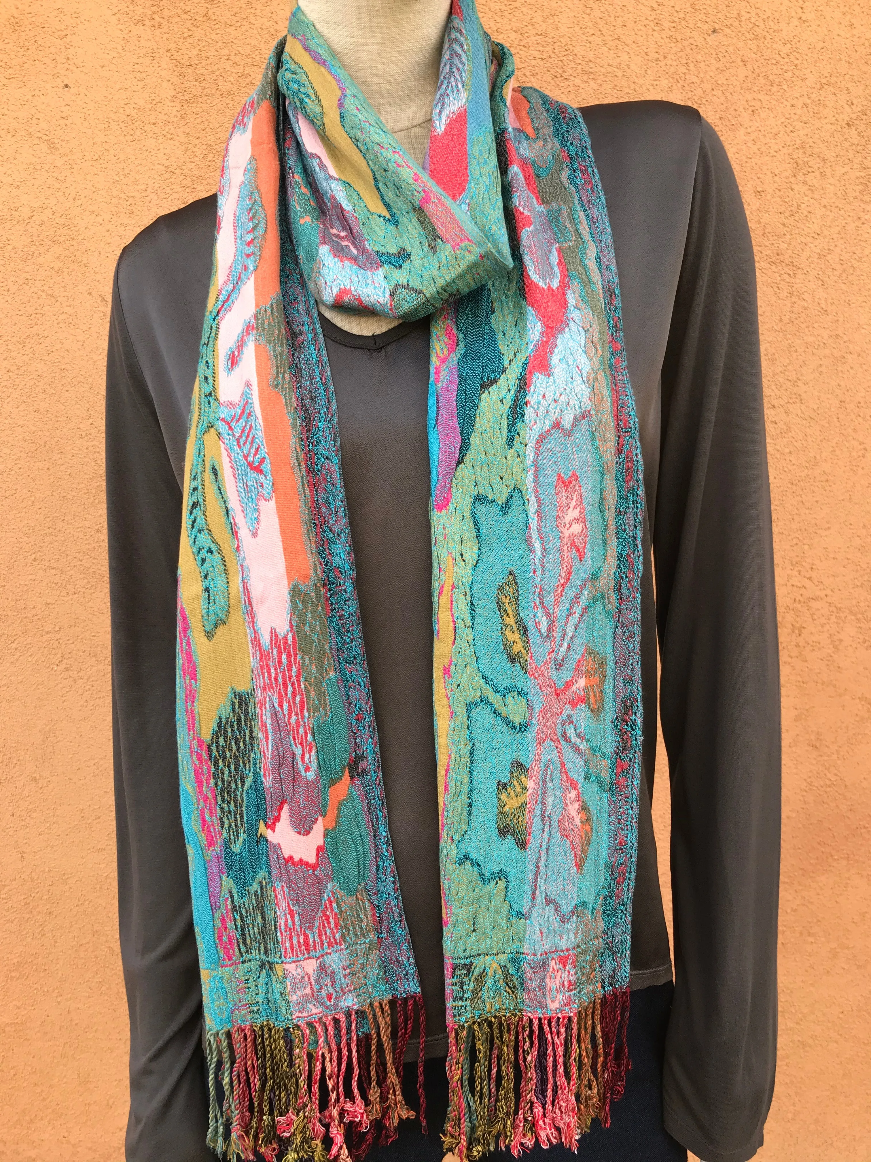 Silk Blend Reversible Scarf