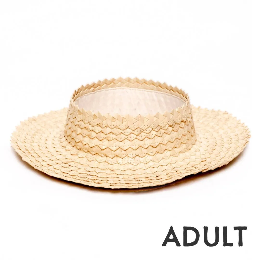 Straw Crownless Sun Hat Papale