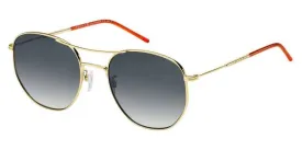 Tommy Hilfiger Gold-Tone Unisex Round Sunglasses, 100% UV Protection