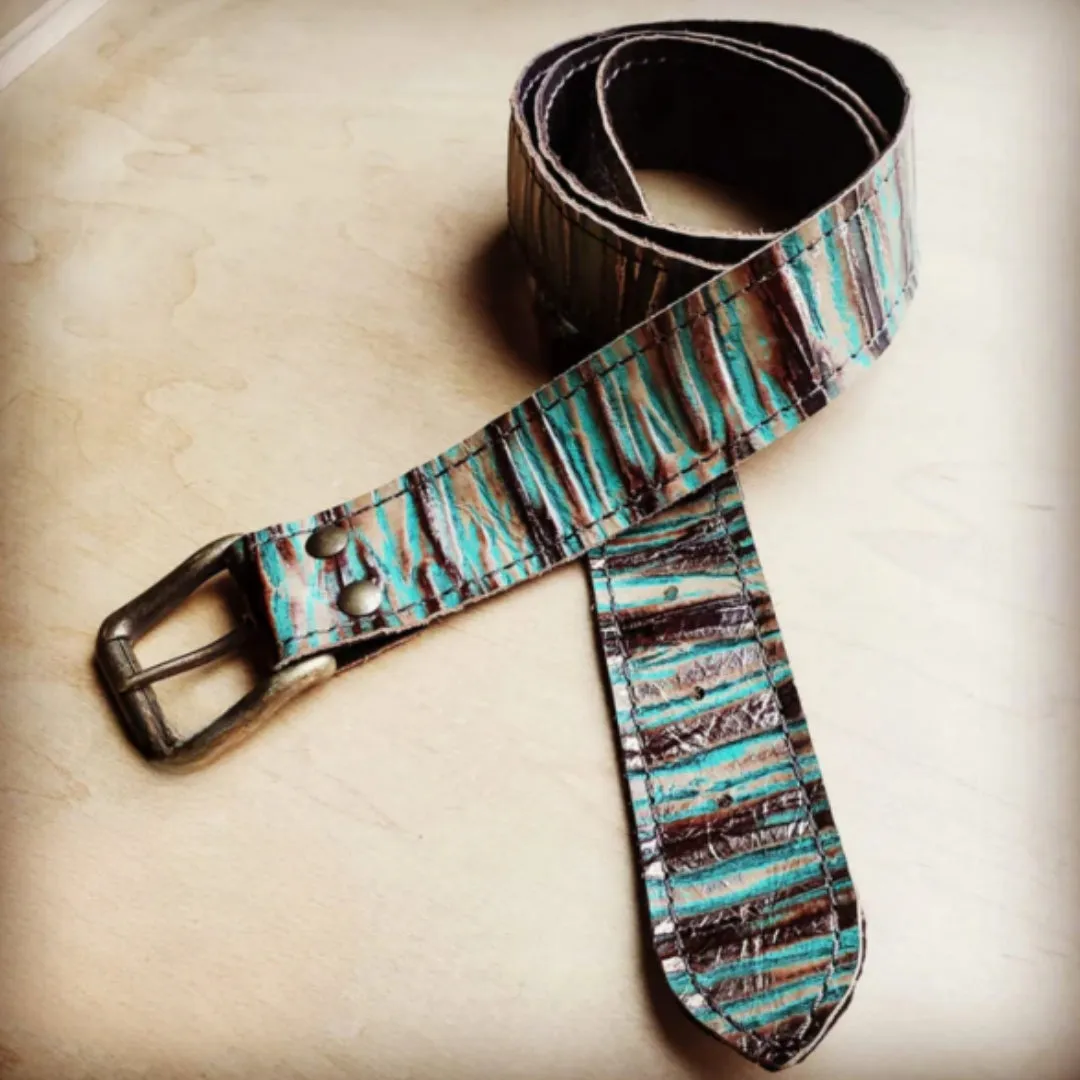 Turquoise Chateau Genuine Leather Belt*