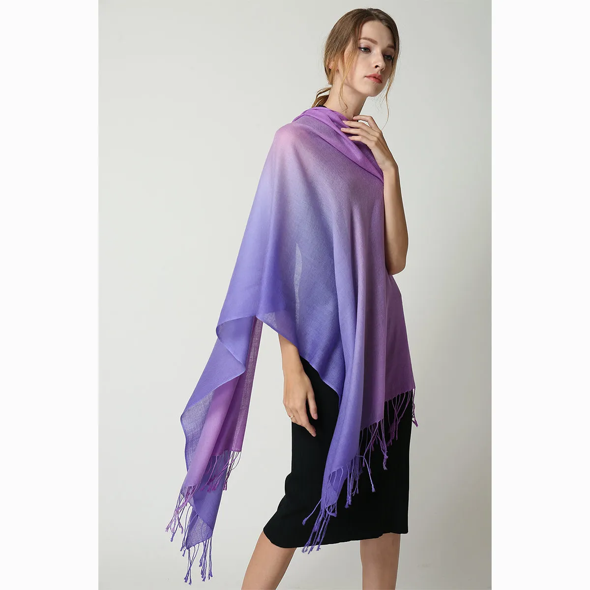 Ugg 100% Merino Wool Tie Dye Scarf Purple and Lavanda