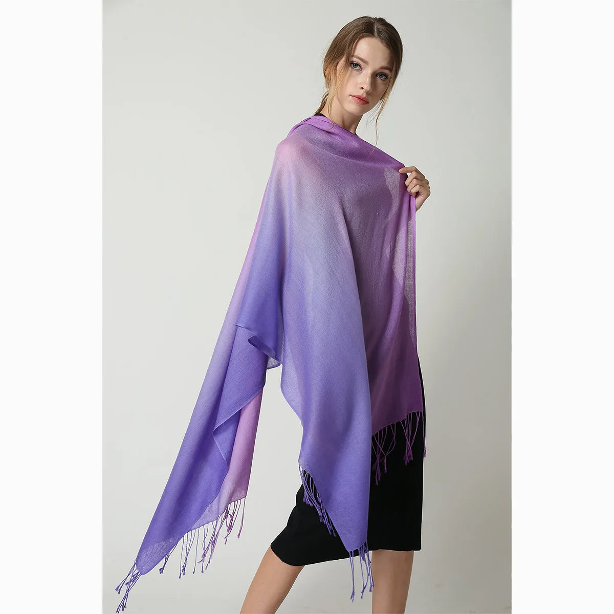 Ugg 100% Merino Wool Tie Dye Scarf Purple and Lavanda